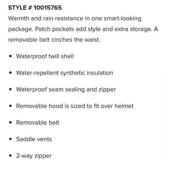 Ariat Furlough Waterproof Insulated Navy Blue Belted Jacket.Sz Medium EUC - Picture 5 of 16